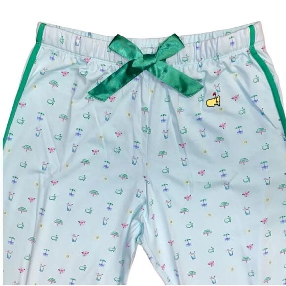 Masters  Magnolia Lane Light Green Augusta Icons Pajama Lounge Pants Size S - Picture 2 of 6
